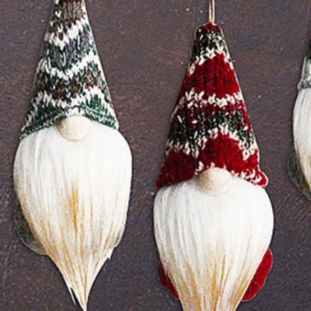 5PC GNOME CHRISTMAS ORNAMENTS SET dwarf - Picture 5 of 8